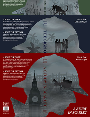 Sherlok Holmes Series book covers design