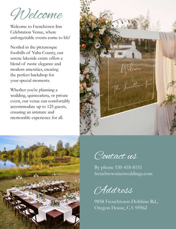 Presentation design for an event venue