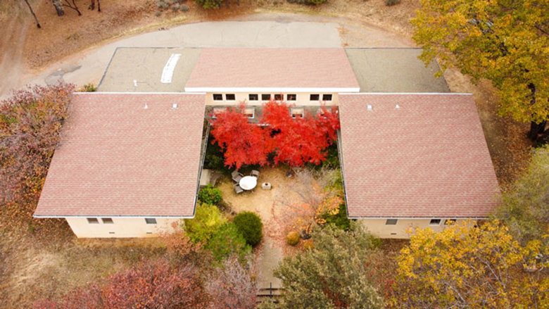 Aerial drone photography of a landscape